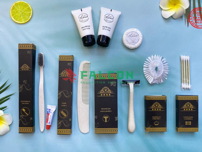 Bộ Amenities lúa mạch sang trọng đóng vỏ hộp giấy