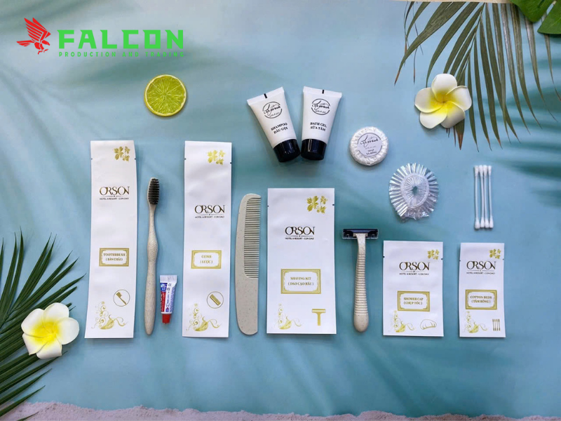 Bộ amenities lúa mạch sang trọng đóng túi giấy đá