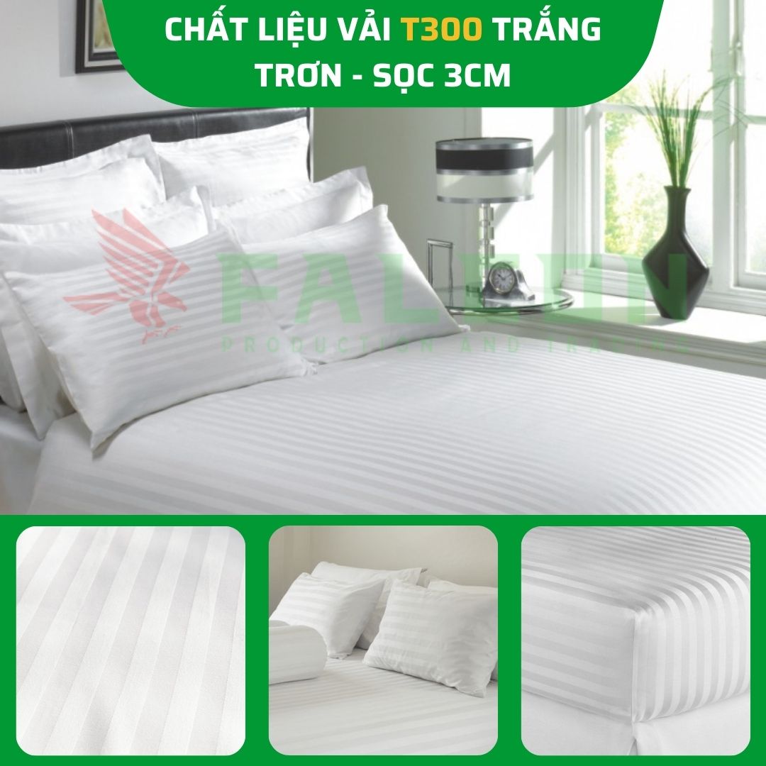 Chăn ga gối đệm khách sạn uy tín vải T300